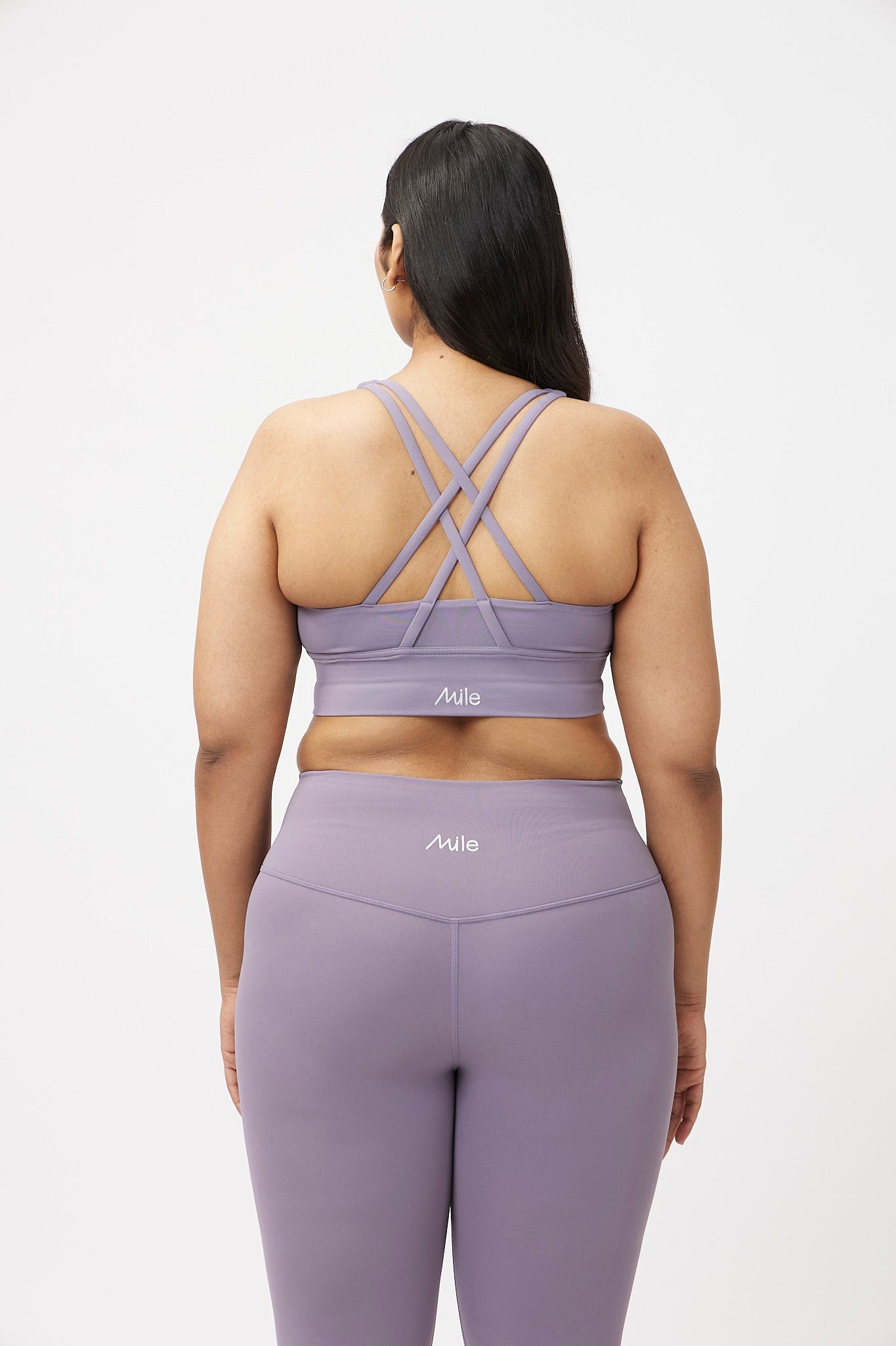 Mauve Cross Back Sports Bra