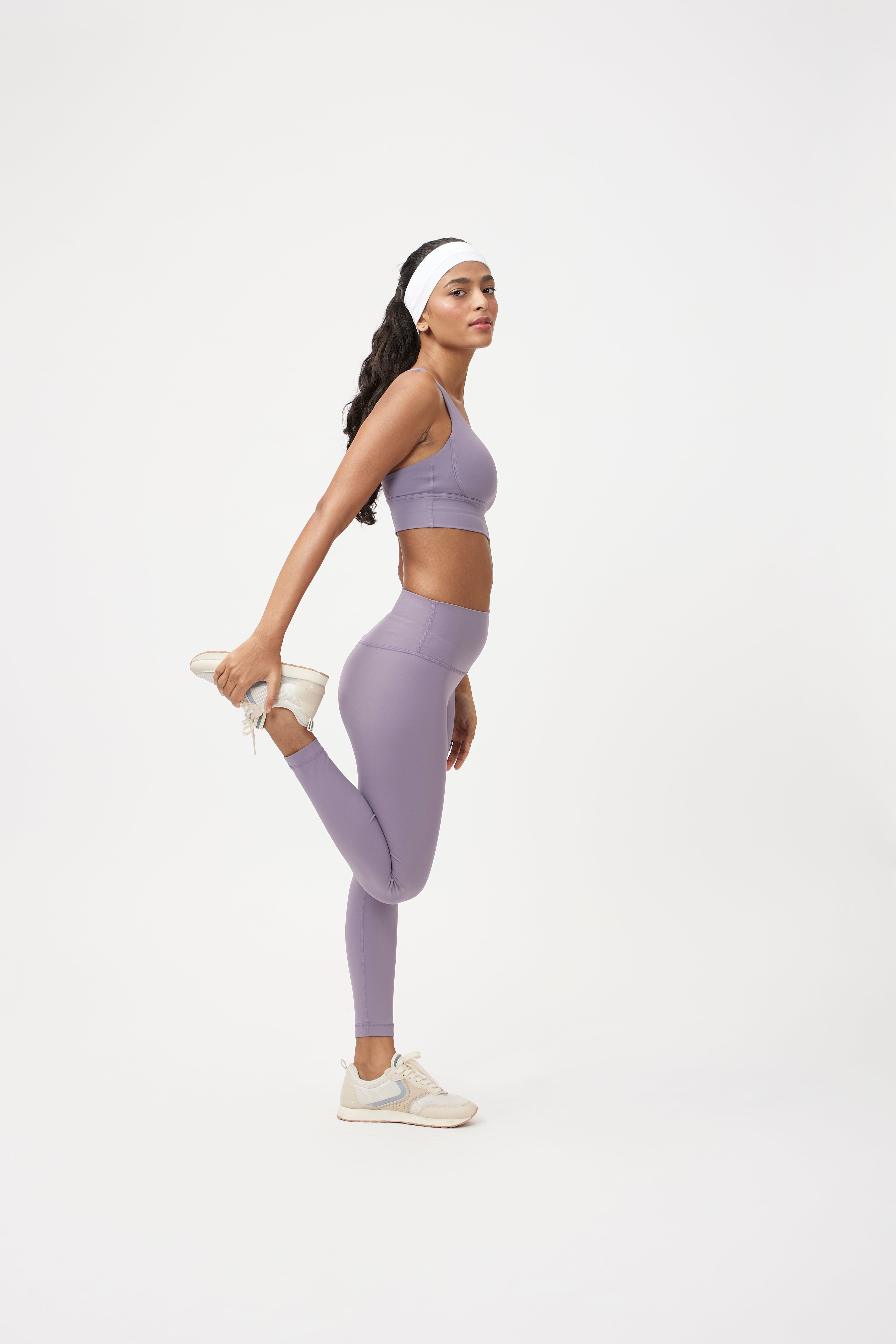 Mauve Cross Back Sports Bra