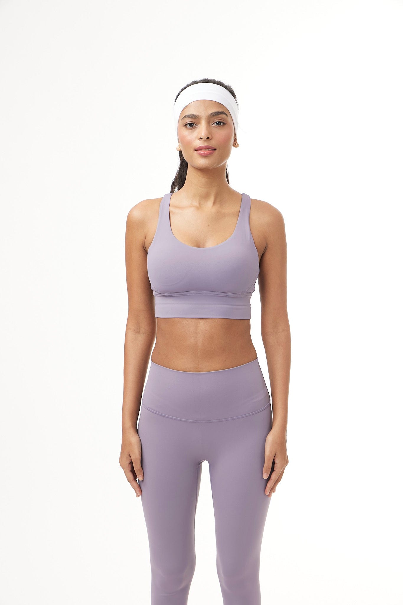 Mauve Cross Back Sports Bra